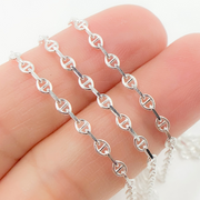 Sterling Silver Oval & Mariner Link Chain